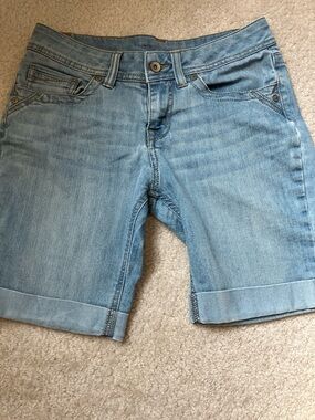 Sonoma Light Blue Rolled Cuff Denim Bermuda Shorts